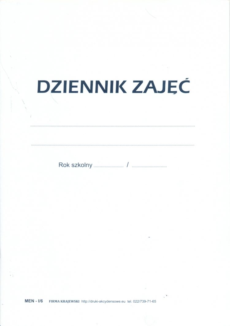 Dziennik zajęć pozalekcyjnych MEN-I/6