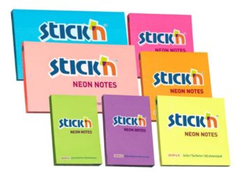 Notesy samoprzylepne neonowe Stick’n