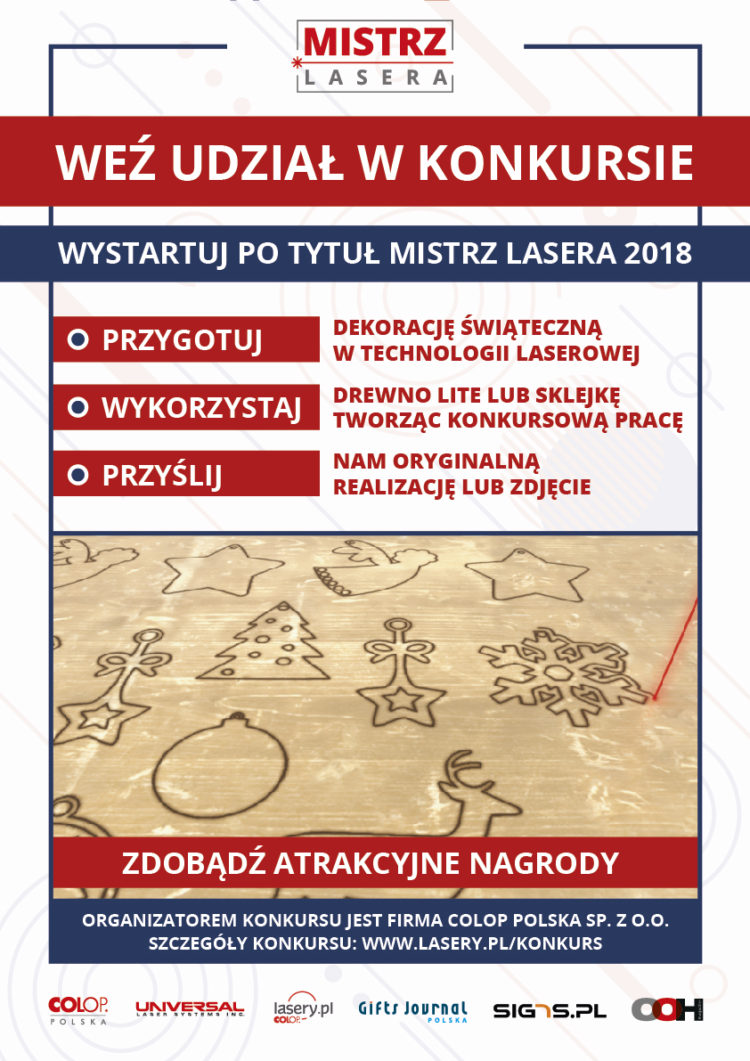 MISTRZOWIE LASERA 2018 – konkurs organizowany przez COLOP Polska