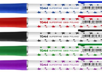 TOMA- długopisy automatyczne SUPERFINE w gwiazdki