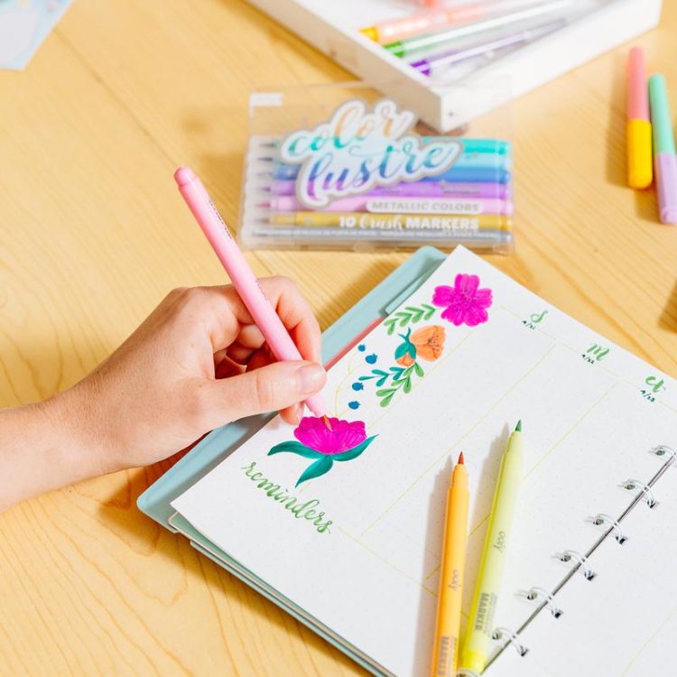 Ooly-Flamastry Pędzelkowe Metaliczne Color Lustre