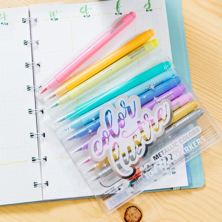 Flamastry Pędzelkowe Metaliczne Color Lustre  (130-064)