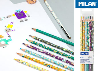 Kredki trójkątne HAPPY BOTS 6 kolorów