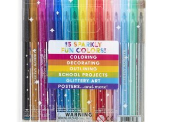 Flamastry z Brokatem, Rainbow Sparkle Glitter Markers