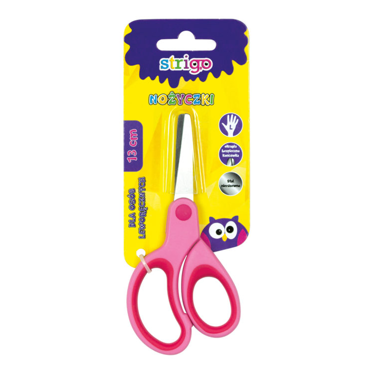 NOŻYCZKI DLA DZIECI Z GUMOWYM WYKOŃCZENIEM STRIGO