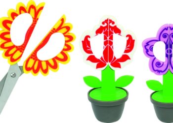 Nożyczki szkolne kwiaty FIORELLO