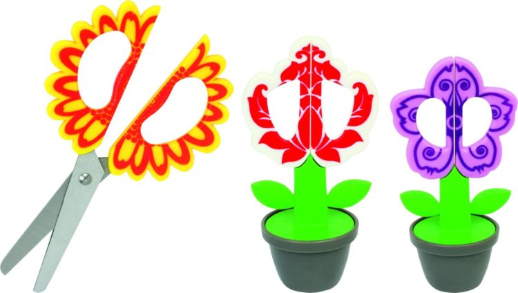 Nożyczki szkolne kwiaty FIORELLO