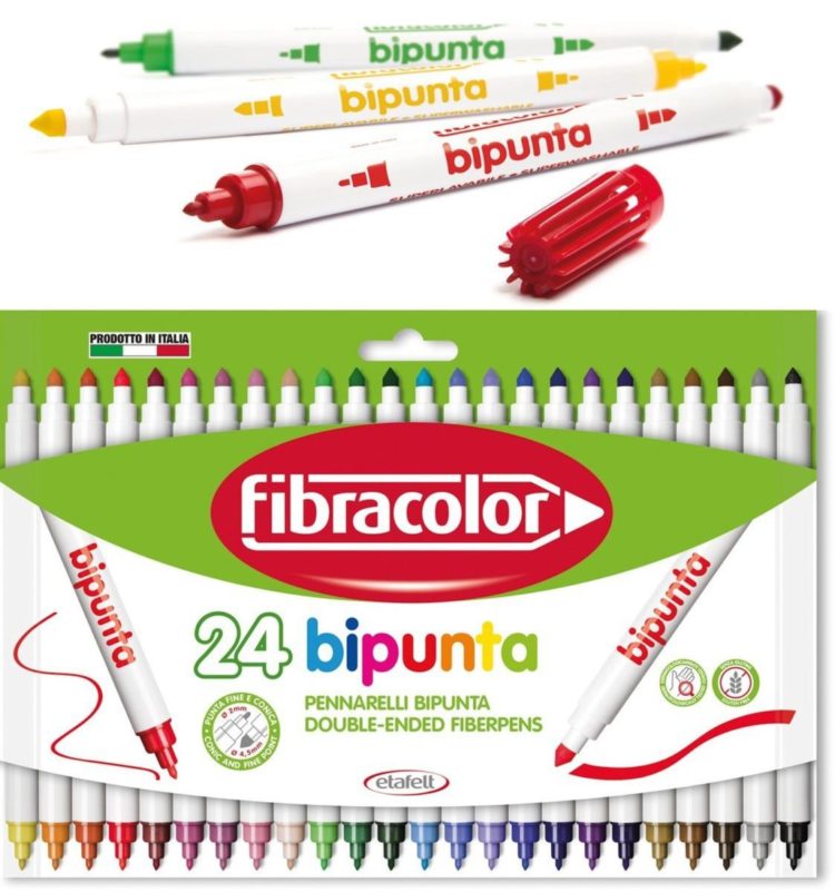 Pisaki z dwoma końcówkami BIPUNTA FIBRACOLOR