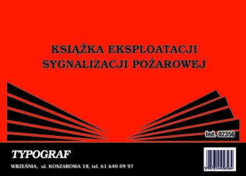 Książka eksploatacji sygnalizacji pożarowej. Typograf 02356