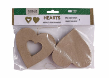 Kształty z papier mache HEARTS