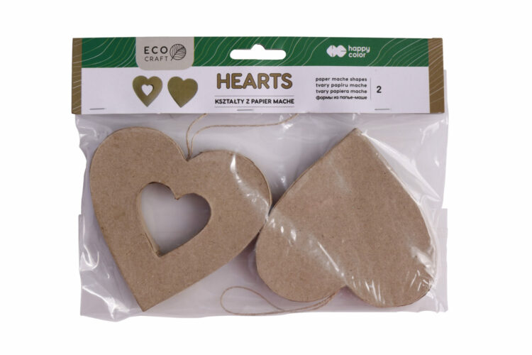 Kształty z papier mache HEARTS