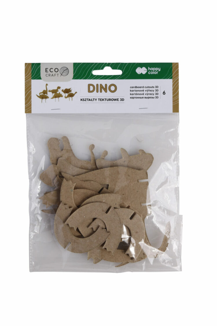 Zestaw kształtów tekturowych 3D DINO
