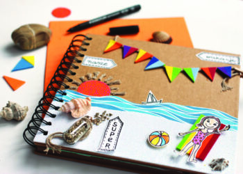 Album na spirali, 20x20cm i 30x30cm, złote liście