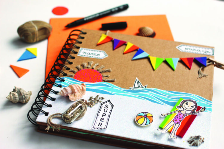 Album na spirali, 20x20cm i 30x30cm, złote liście